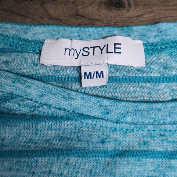 my style Striped Short Sleeve Shirt - Picture 4 of 5